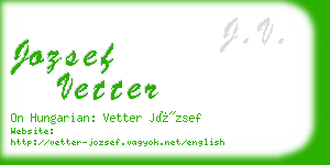 jozsef vetter business card